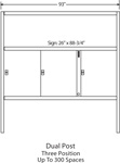 Dual Post Three Position  Sign System